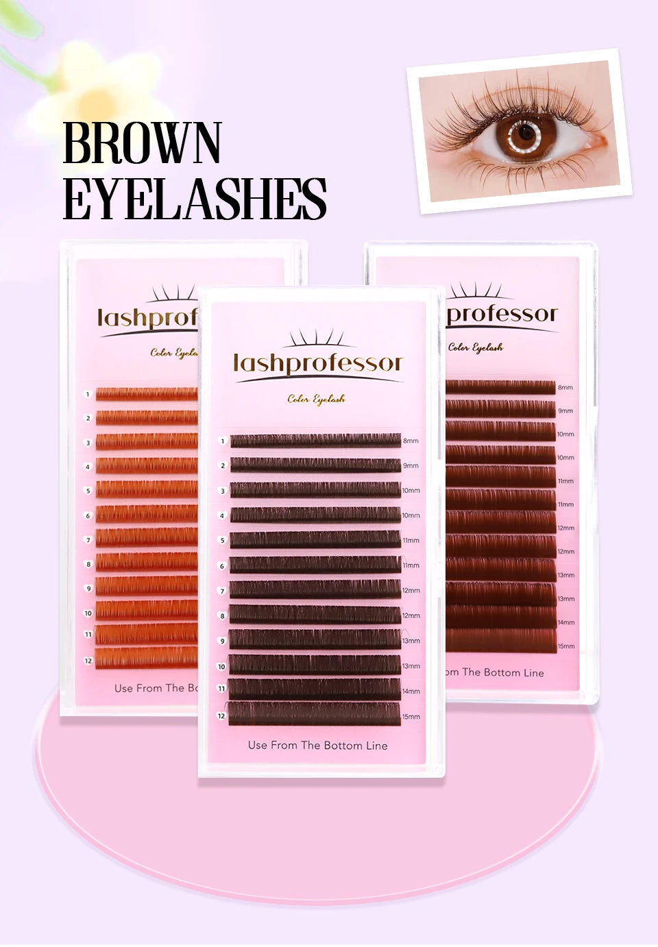 Bouquets de cils marrons