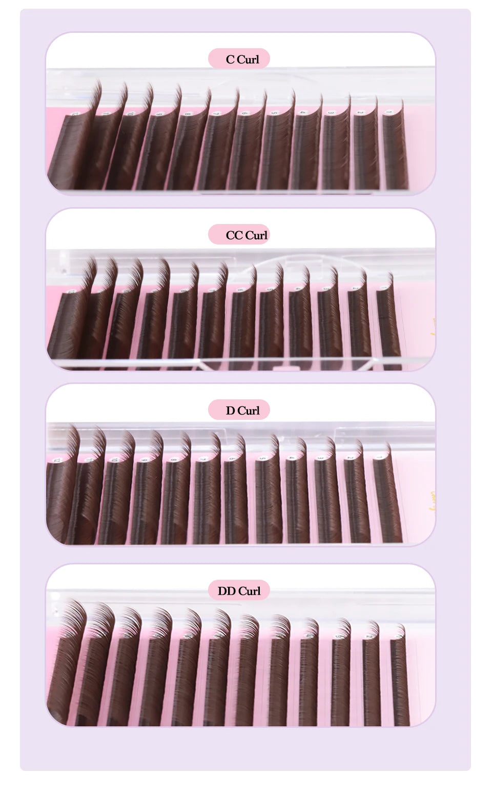 Bouquets de cils marrons