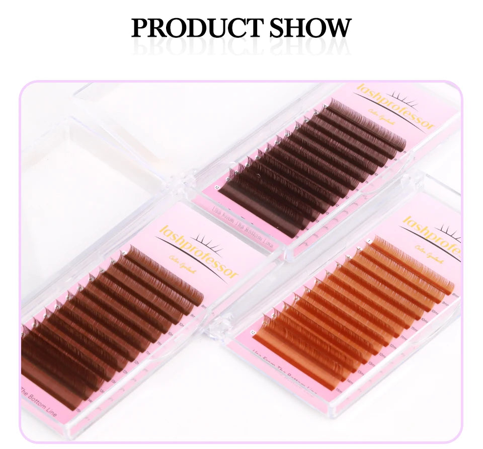 Bouquets de cils marrons