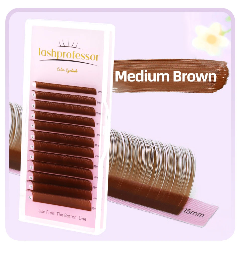 Bouquets de cils marrons