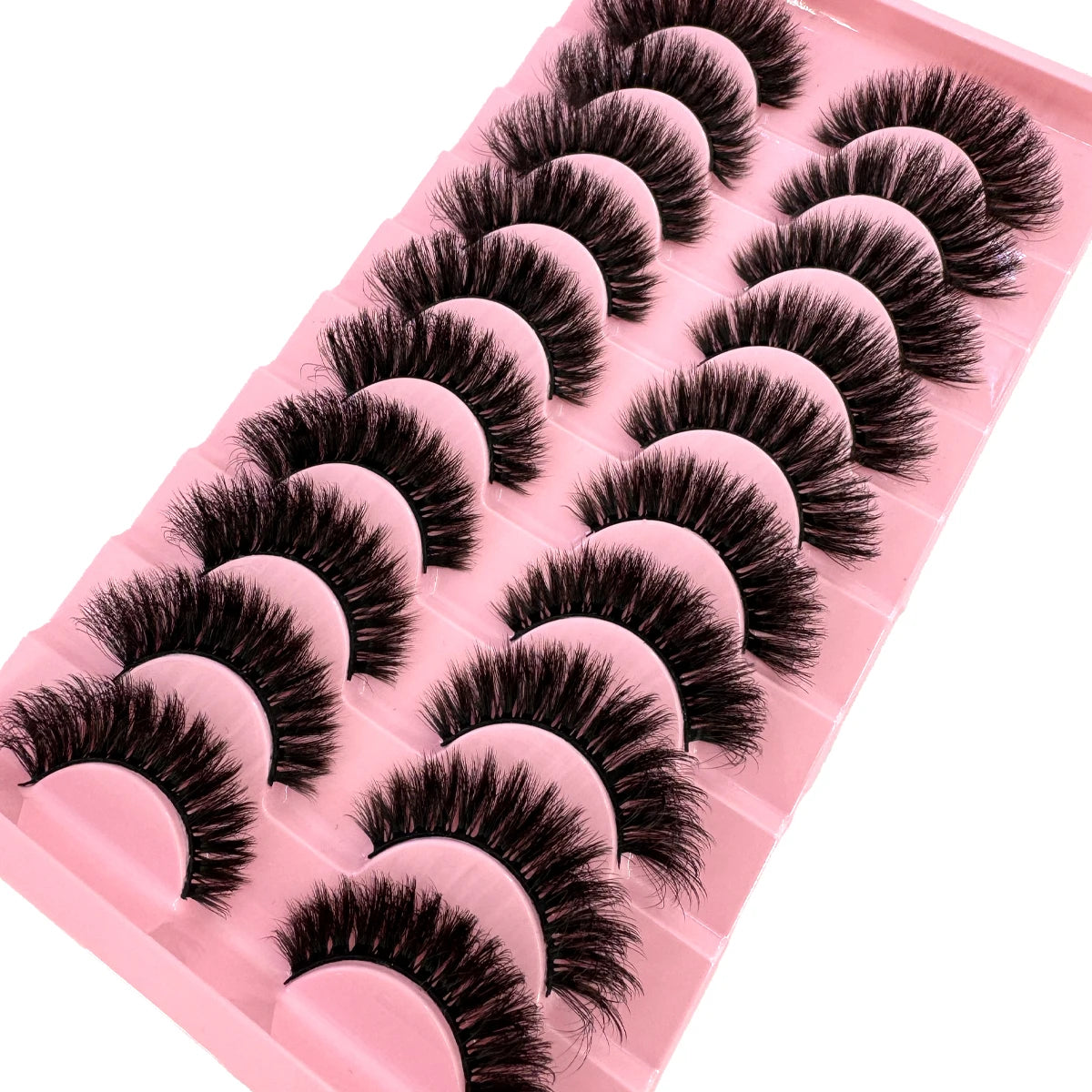 10 paires de faux cils effets naturels