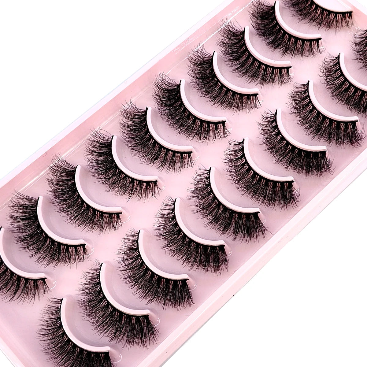 10 paires de faux cils effets naturels