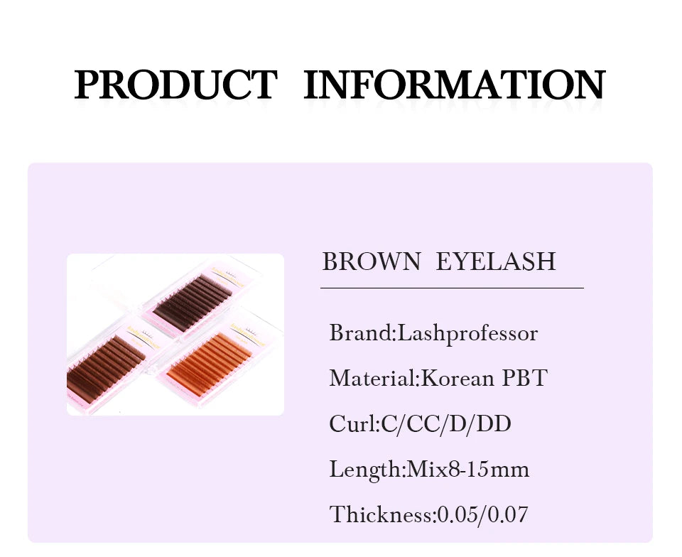 Bouquets de cils marrons