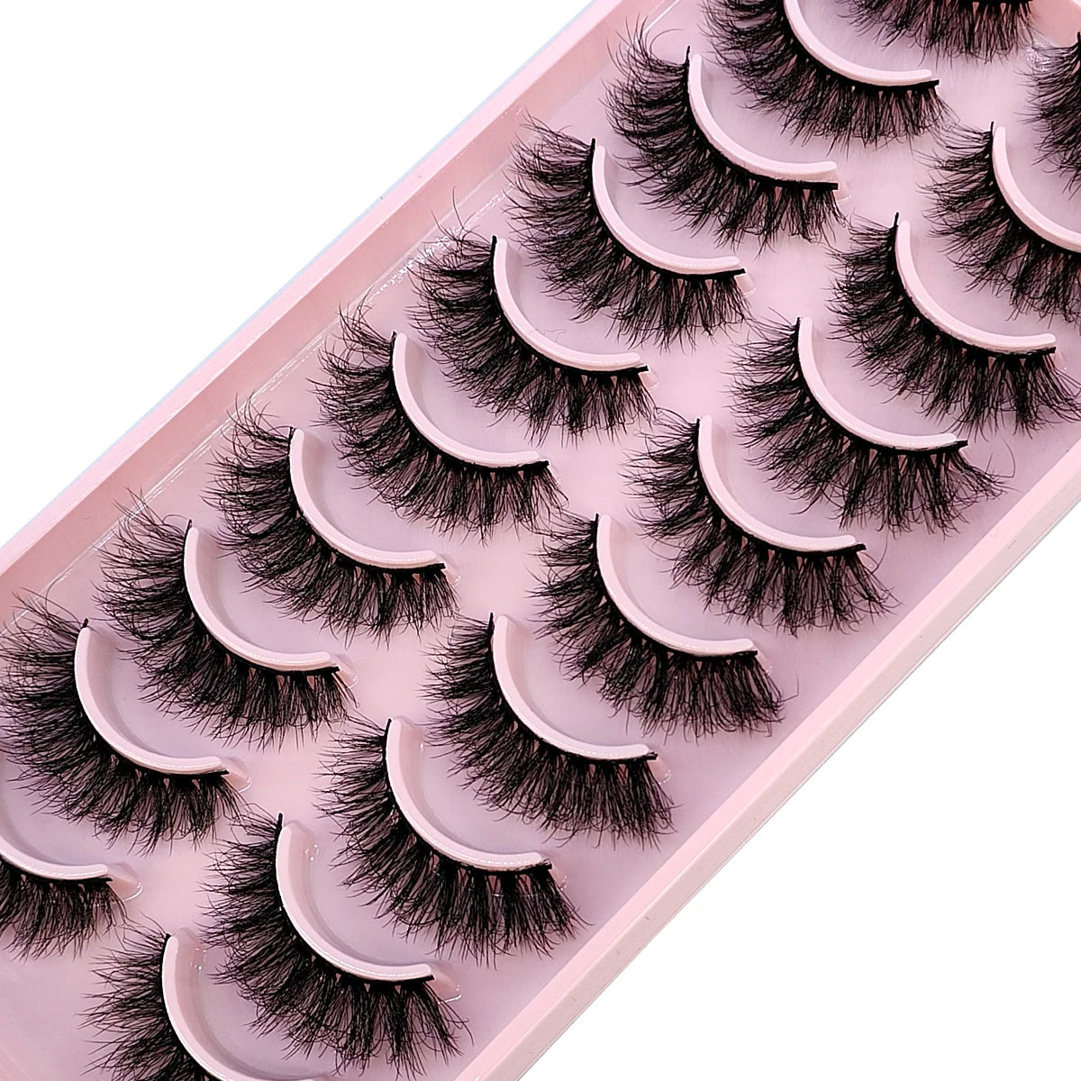 10 paires de faux cils effets naturels