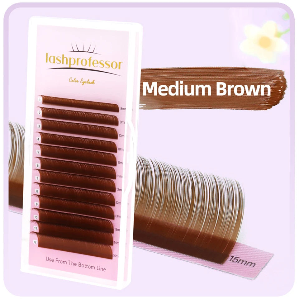 Bouquets de cils marrons