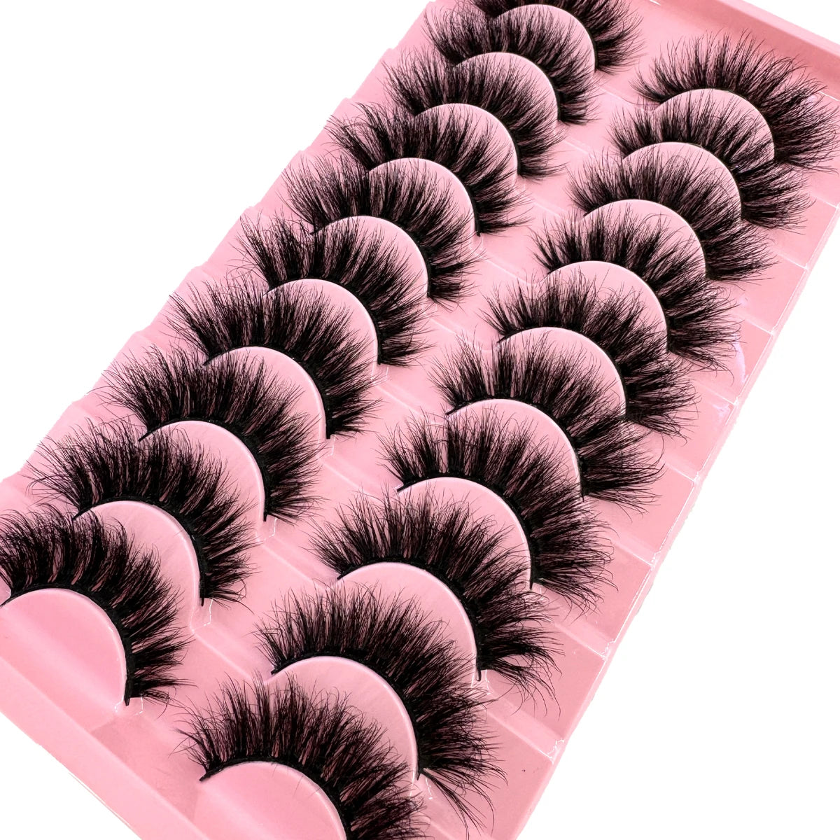 10 paires de faux cils effets naturels