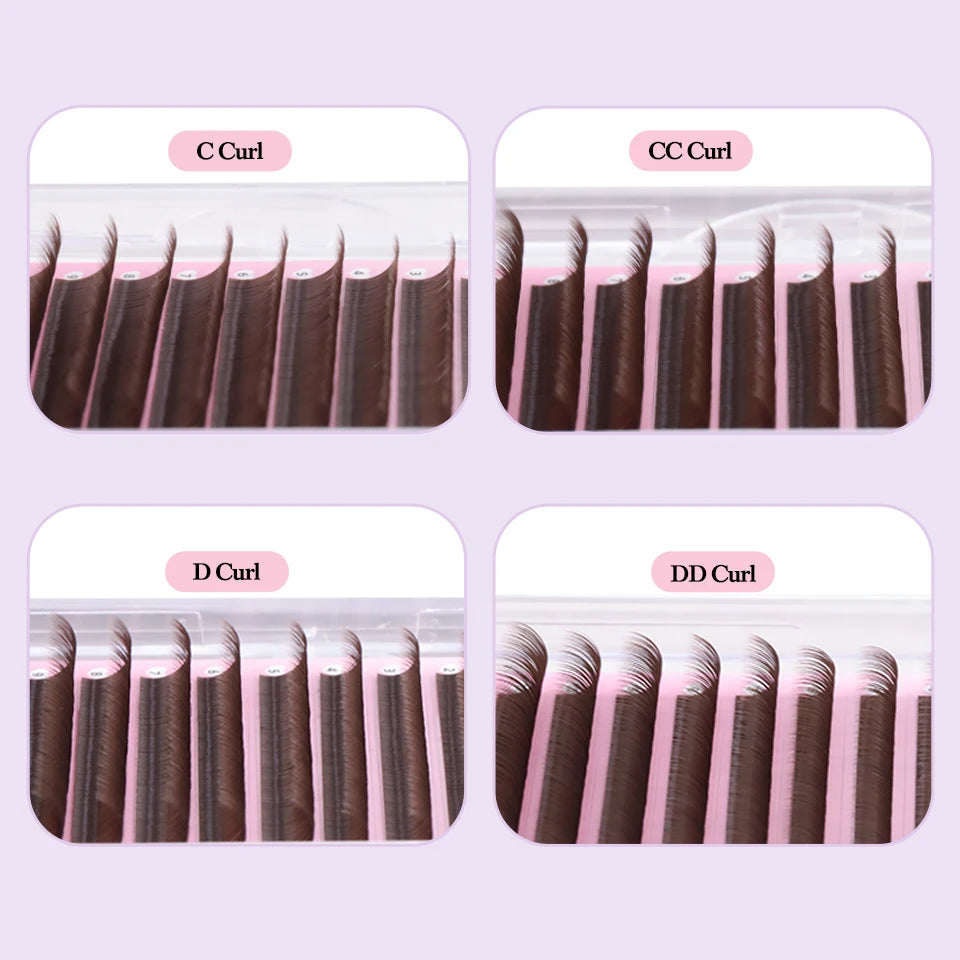 Bouquets de cils marrons
