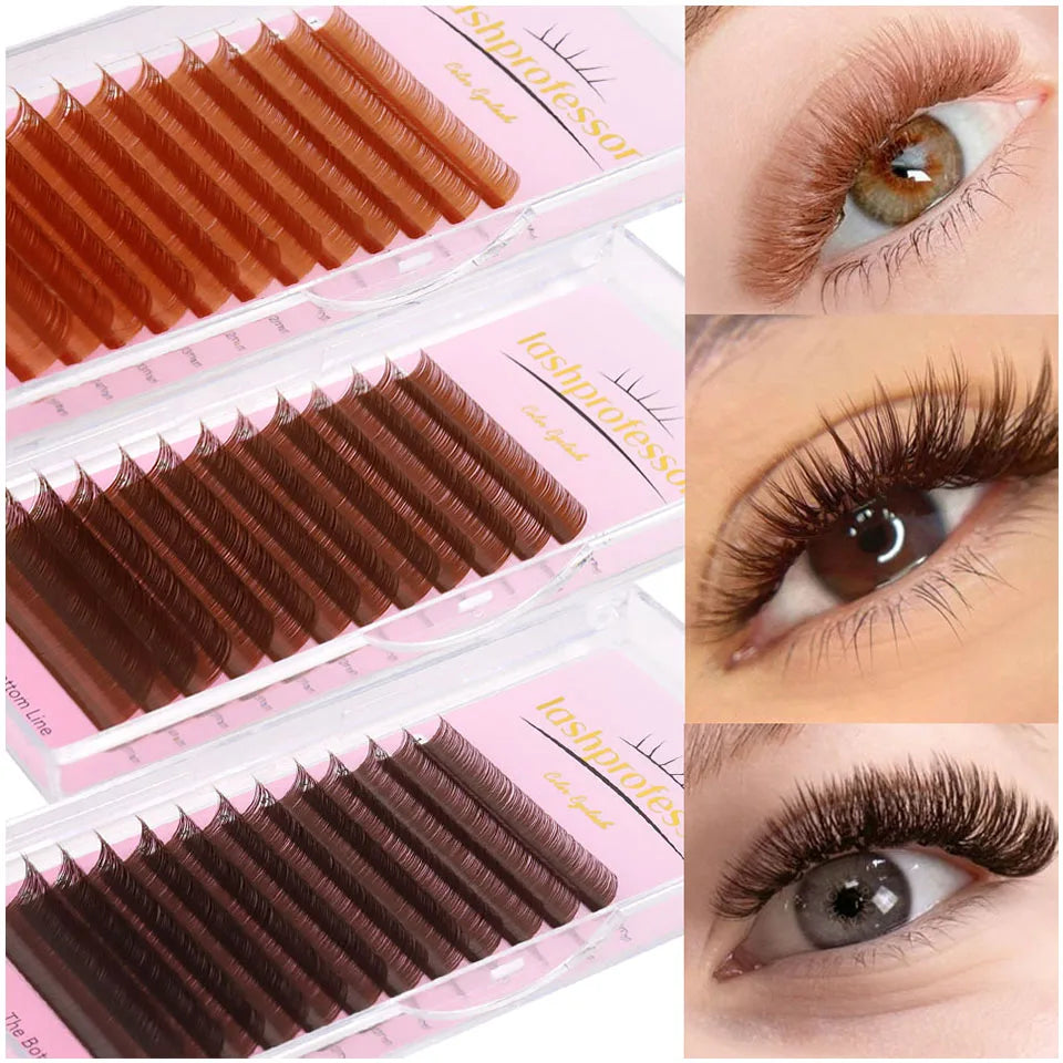 Bouquets de cils marrons